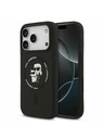 Karl Lagerfeld Karl Lagerfeld Liquid Silicone Karl and Choupette MagSafe Задний Чехол за iPhone 17 Pro Max Black