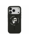 Karl Lagerfeld Karl Lagerfeld Liquid Silicone Karl and Choupette MagSafe Задний Чехол за iPhone 17 Pro Max Black