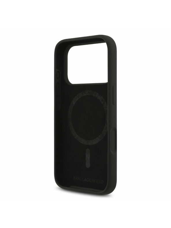 Karl Lagerfeld Karl Lagerfeld Liquid Silicone Karl and Choupette MagSafe Задний Чехол за iPhone 17 Pro Max Black