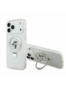 Karl Lagerfeld Karl Lagerfeld Ringstand Karl and Choupette MagSafe Задний Чехол за iPhone 17 Pro Max White