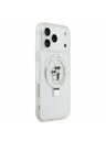 Karl Lagerfeld Karl Lagerfeld Ringstand Karl and Choupette MagSafe Задний Чехол за iPhone 17 Pro Max White