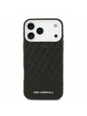 Karl Lagerfeld Karl Lagerfeld Grained PU Repeated Logo MagSafe Задний Чехол за iPhone 17 Pro Max Black