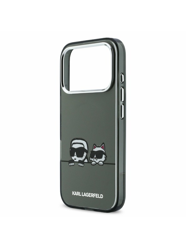 Karl Lagerfeld Karl Lagerfeld IML K&CH Heads Logo MagSafe Задний Чехол за iPhone 17 Pro Max Black