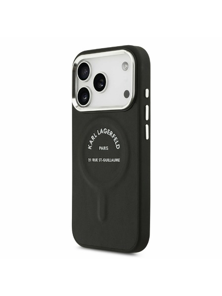Karl Lagerfeld Karl Lagerfeld PU RSG Logo MagSafe Задний Чехол за iPhone 17 Pro Max Black