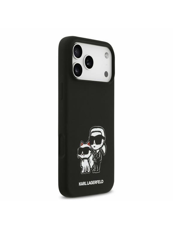Karl Lagerfeld Karl Lagerfeld Liquid Silicone K&CH Sketch MagSafe Задний Чехол за iPhone 17 Pro Max Black