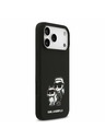 Karl Lagerfeld Karl Lagerfeld Liquid Silicone K&CH Sketch MagSafe Задний Чехол за iPhone 17 Pro Max Black
