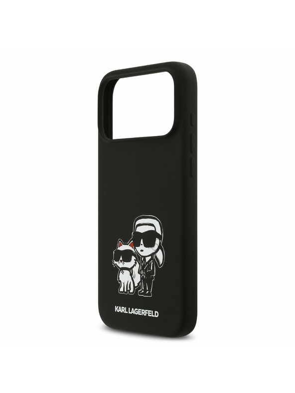 Karl Lagerfeld Karl Lagerfeld Liquid Silicone K&CH Sketch MagSafe Задний Чехол за iPhone 17 Pro Max Black