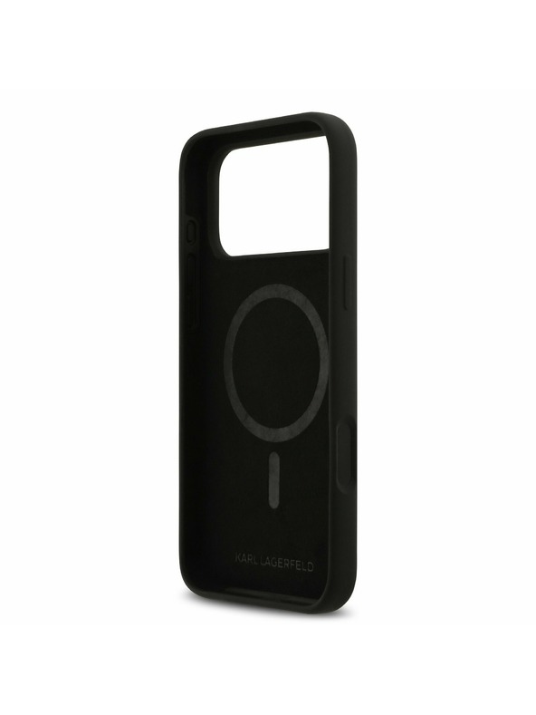 Karl Lagerfeld Karl Lagerfeld Liquid Silicone K&CH Sketch MagSafe Задний Чехол за iPhone 17 Pro Max Black