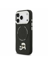 Karl Lagerfeld Karl Lagerfeld PU Karl and Choupette Heads Pins MagSafe Задний Чехол за iPhone 17 Pro Max Black