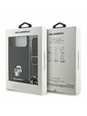Karl Lagerfeld Karl Lagerfeld Saffiano Crossbody Ремък Metal Karl and Choupette Задний Чехол за iPhone 17 Pro Max Black