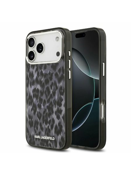 Karl Lagerfeld Karl Lagerfeld IML Leopard MagSafe Задний Чехол за iPhone 17 Pro Max Grey