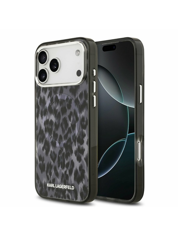 Karl Lagerfeld Karl Lagerfeld IML Leopard MagSafe Задний Чехол за iPhone 17 Pro Max Grey