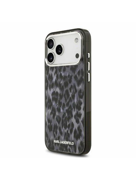 Karl Lagerfeld Karl Lagerfeld IML Leopard MagSafe Задний Чехол за iPhone 17 Pro Max Grey