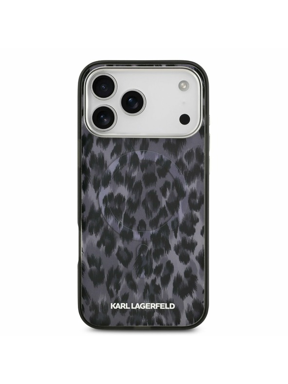 Karl Lagerfeld Karl Lagerfeld IML Leopard MagSafe Задний Чехол за iPhone 17 Pro Max Grey