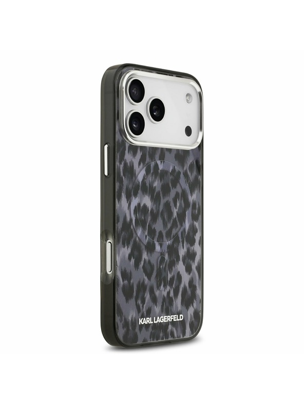 Karl Lagerfeld Karl Lagerfeld IML Leopard MagSafe Задний Чехол за iPhone 17 Pro Max Grey