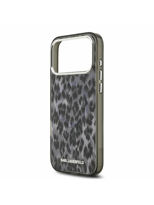 Karl Lagerfeld Karl Lagerfeld IML Leopard MagSafe Задний Чехол за iPhone 17 Pro Max Grey