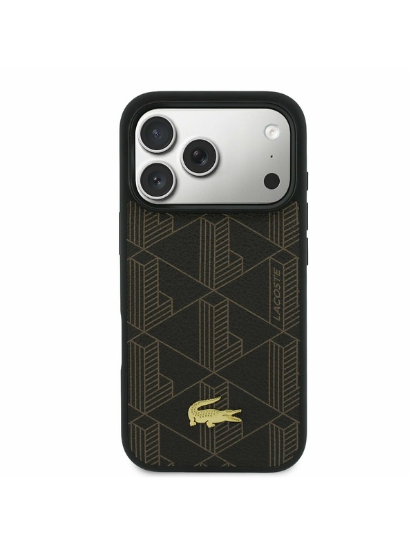 Lacoste Lacoste PVC Blend MagSafe Задний Чехол + Портфейл за iPhone 17 Pro Max Brown