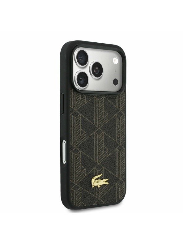 Lacoste Lacoste PVC Blend MagSafe Задний Чехол + Портфейл за iPhone 17 Pro Max Brown