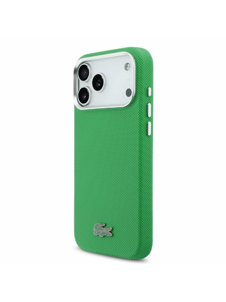 Lacoste Lacoste PVC Iconic Petit Pique Metal Logo MagSafe Задний Чехол за iPhone 17 Pro Max Green