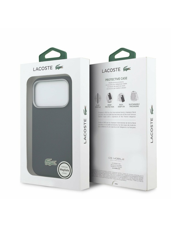 Lacoste Lacoste PVC Petit Pique Semi Wrap MagSafe Чехол за iPhone 17 Pro Max Navy