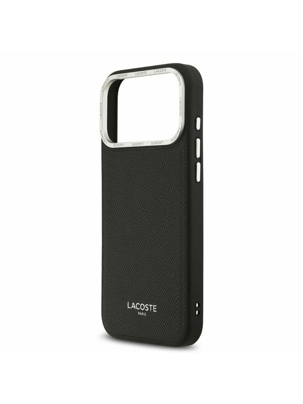 Lacoste Lacoste PU Leather Champs Elysees MagSafe Задний Чехол за iPhone 17 Pro Max Black