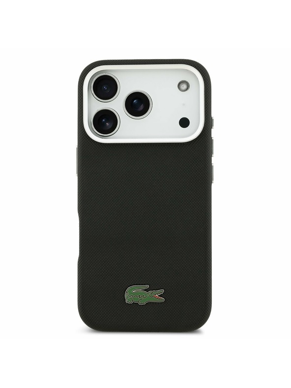 Lacoste Lacoste PVC Iconic Petit Pique Metal Logo MagSafe Задний чехол за iPhone 17 Pro Max Black