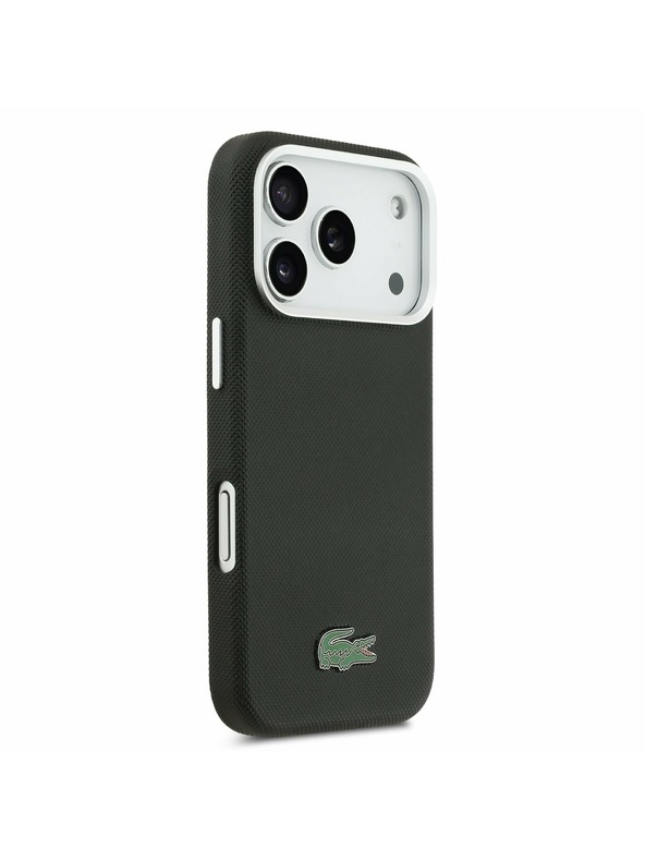 Lacoste Lacoste PVC Iconic Petit Pique Metal Logo MagSafe Задний чехол за iPhone 17 Pro Max Black