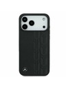 Mercedes Mercedes Leather Laurel Leaves MagSafe Задний чехол за iPhone 17 Pro Max Black