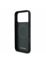 Mercedes Mercedes Leather Laurel Leaves MagSafe Задний чехол за iPhone 17 Pro Max Black