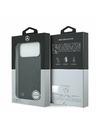Mercedes Mercedes Leather Laurel Leaves MagSafe Задний чехол за iPhone 17 Pro Max Black