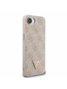 Guess Guess PU 4G Strass Triangle Metal Logo Задний чехол за iPhone 16e/17e Pink