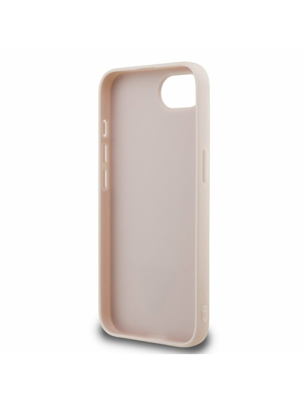 Guess Guess PU 4G Strass Triangle Metal Logo Задний чехол за iPhone 16e/17e Pink