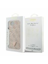 Guess Guess PU 4G Strass Triangle Metal Logo Задний чехол за iPhone 16e/17e Pink