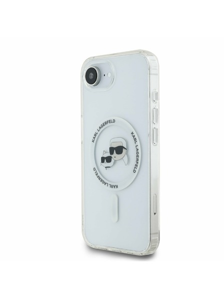 Karl Lagerfeld Karl Lagerfeld IML K&CH Heads Metal Frame MagSafe Задний чехол за iPhone 16e/17e Transparent