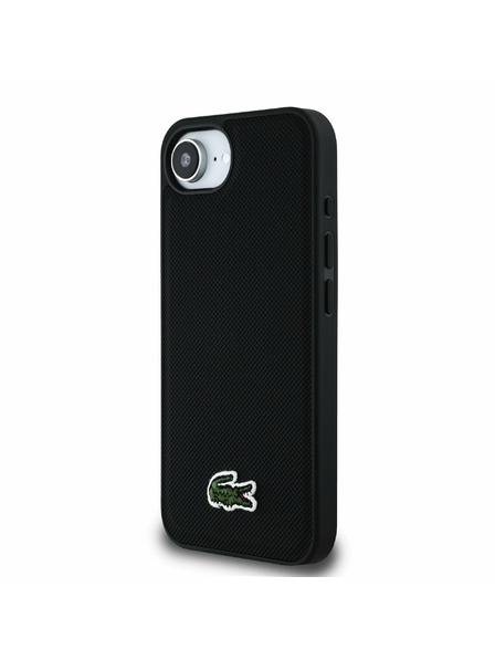 Lacoste Lacoste Iconic Petit Pique Woven Logo MagSafe Задний чехол за iPhone 16e/17e Black