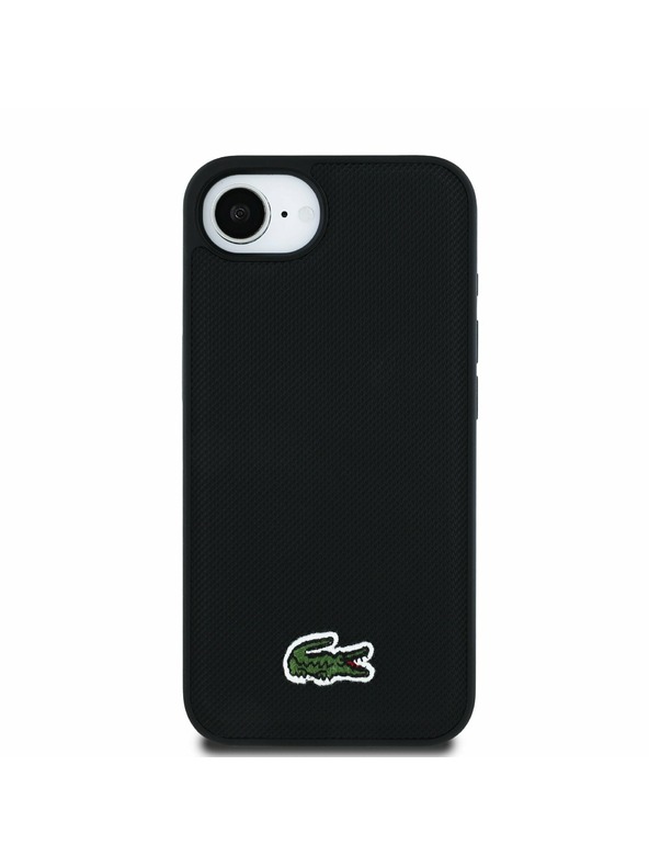 Lacoste Lacoste Iconic Petit Pique Woven Logo MagSafe Задний чехол за iPhone 16e/17e Black