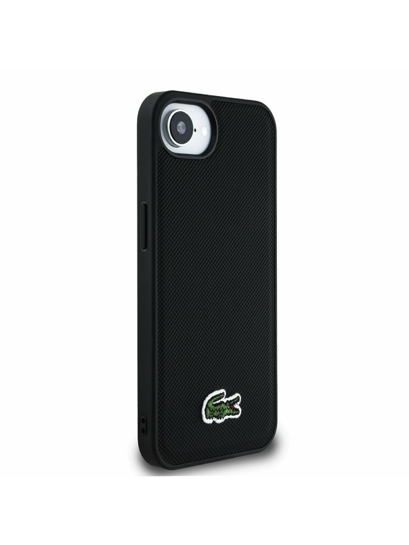 Lacoste Lacoste Iconic Petit Pique Woven Logo MagSafe Задний чехол за iPhone 16e/17e Black
