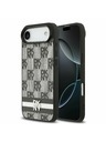 DKNY DKNY PU Leather Checkered Pattern and Stripe Задний чехол за iPhone Air Black