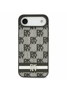 DKNY DKNY PU Leather Checkered Pattern and Stripe Задний чехол за iPhone Air Black