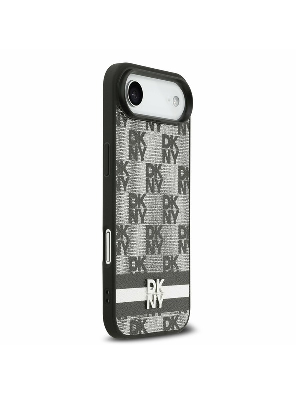 DKNY DKNY PU Leather Checkered Pattern and Stripe Задний чехол за iPhone Air Black