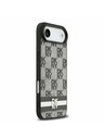 DKNY DKNY PU Leather Checkered Pattern and Stripe Задний чехол за iPhone Air Black