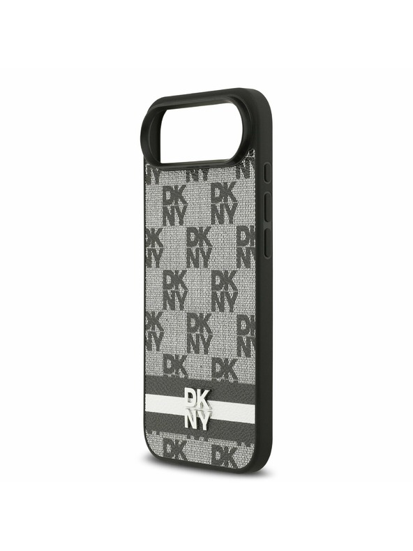 DKNY DKNY PU Leather Checkered Pattern and Stripe Задний чехол за iPhone Air Black