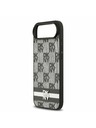 DKNY DKNY PU Leather Checkered Pattern and Stripe Задний чехол за iPhone Air Black