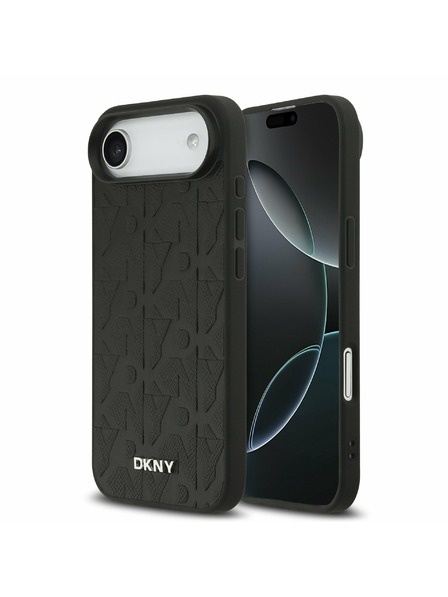 DKNY DKNY PU Leather Grid Pattern Magsafe Задний чехол за iPhone Air Black