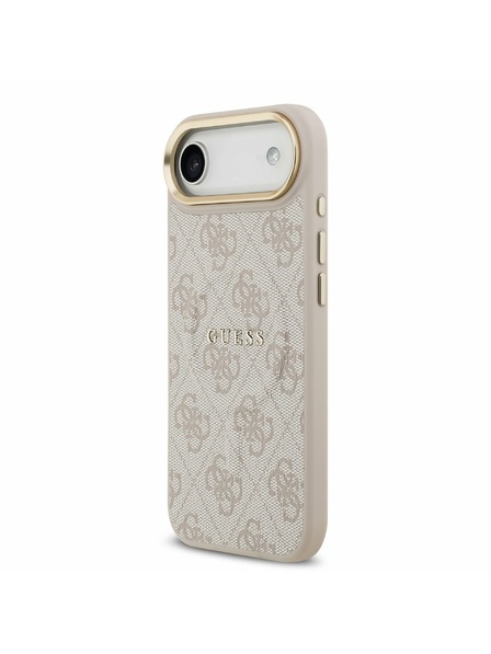 Guess Guess PU Leather 4G Gold Frame MagSafe Задний чехол за iPhone Air Pink