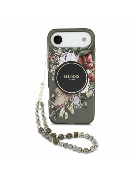 Guess Guess IML Flowers Strap MagSafe Задний чехол за iPhone Air Black