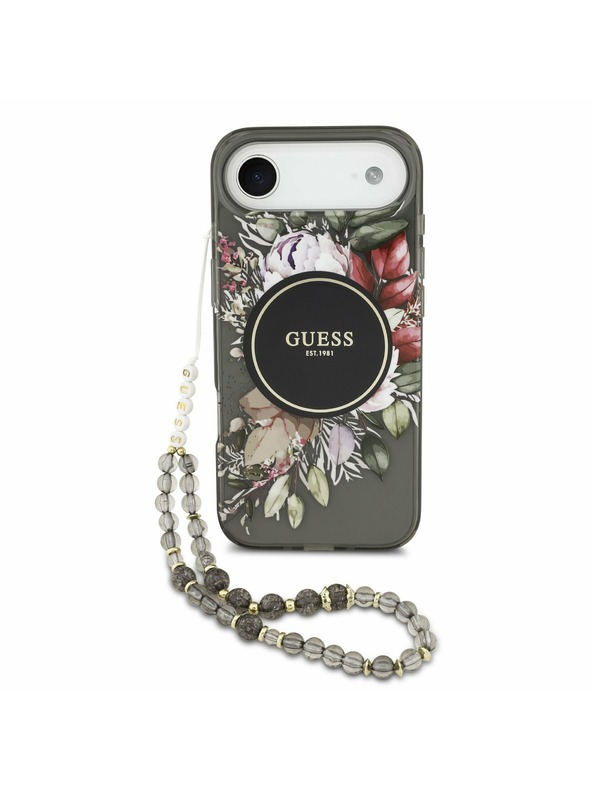Guess Guess IML Flowers Strap MagSafe Задний чехол за iPhone Air Black
