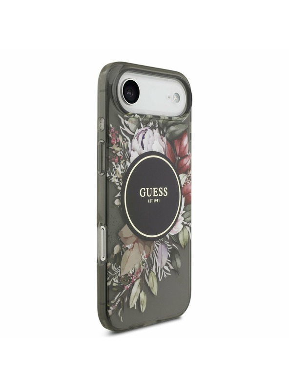 Guess Guess IML Flowers Strap MagSafe Задний чехол за iPhone Air Black