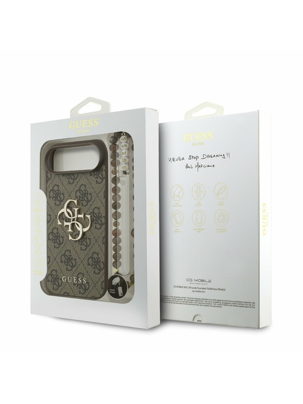 Guess Guess PU 4G Metal Logo Strap Задний чехол за iPhone Air Brown