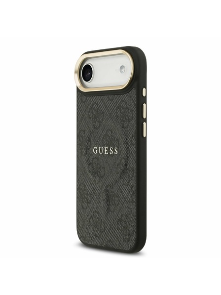 Guess Guess PU Leather 4G Gold Frame MagSafe Задний чехол за iPhone Air Black